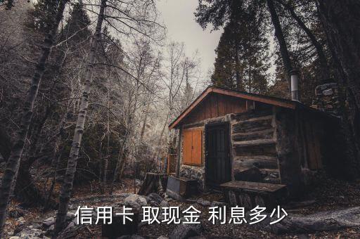 工商銀行信用卡取現手利息