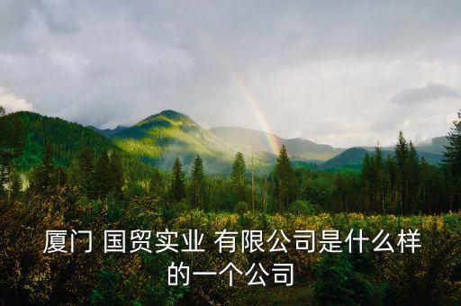  廈門 國(guó)貿(mào)實(shí)業(yè) 有限公司是什么樣的一個(gè)公司