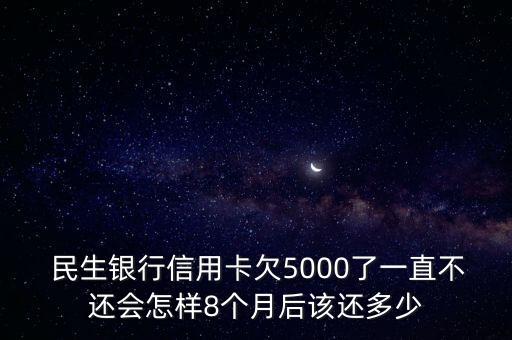  民生銀行信用卡欠5000了一直不還會(huì)怎樣8個(gè)月后該還多少