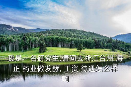 我是一名研究生,請(qǐng)問(wèn)去浙江臺(tái)州 海正 藥業(yè)做發(fā)酵, 工資 待遇怎么樣啊