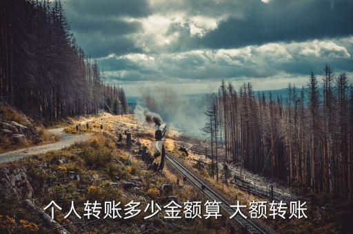 個人轉(zhuǎn)賬多少金額算 大額轉(zhuǎn)賬