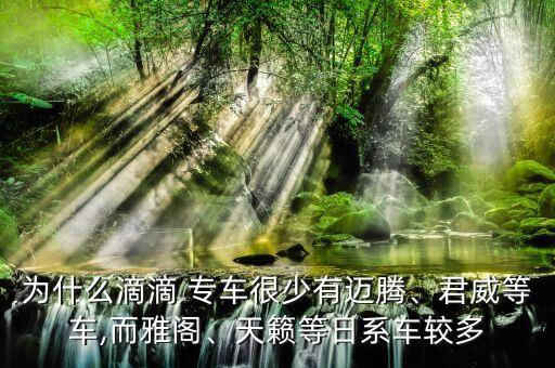 為什么滴滴 專車很少有邁騰、君威等車,而雅閣、天籟等日系車較多