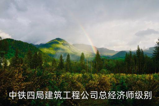 中鐵四局建筑工程公司總經(jīng)濟(jì)師級別