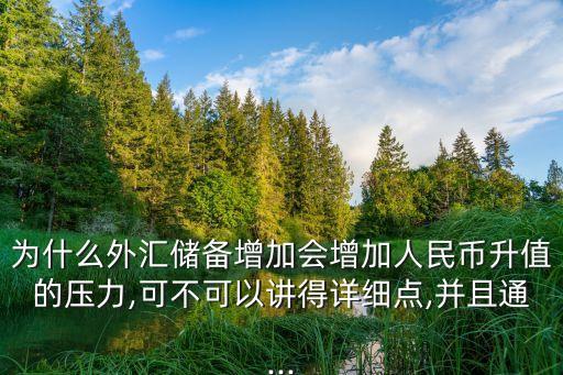 為什么外匯儲備增加會增加人民幣升值的壓力,可不可以講得詳細(xì)點(diǎn),并且通...