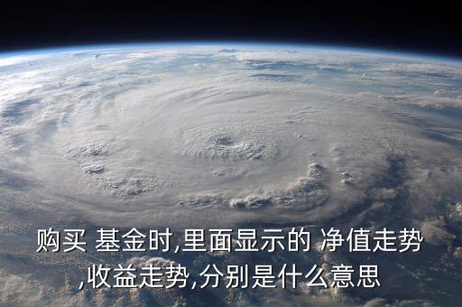 購買 基金時,里面顯示的 凈值走勢,收益走勢,分別是什么意思