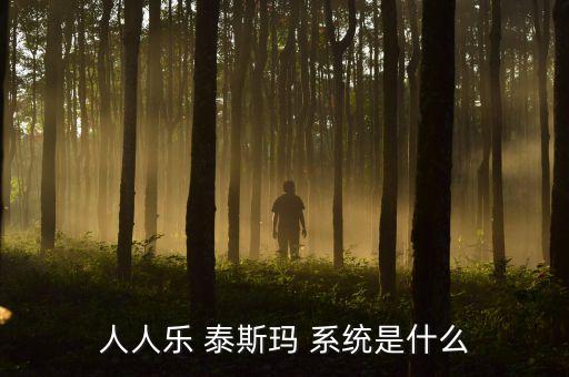 人人樂(lè) 泰斯瑪 系統(tǒng)是什么