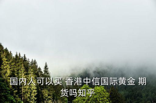國(guó)內(nèi)人可以買(mǎi) 香港中信國(guó)際黃金 期貨嗎知乎
