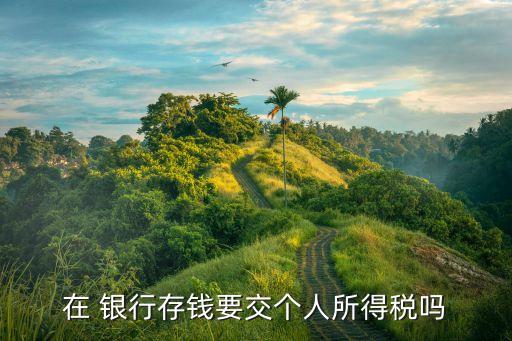 在 銀行存錢要交個人所得稅嗎