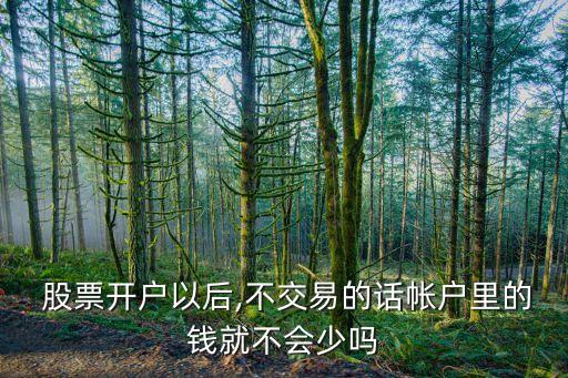  股票開(kāi)戶以后,不交易的話帳戶里的錢就不會(huì)少嗎