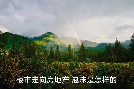 樓市走向房地產 泡沫是怎樣的