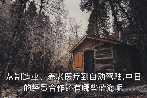從制造業(yè)、養(yǎng)老醫(yī)療到自動(dòng)駕駛,中日的經(jīng)貿(mào)合作還有哪些藍(lán)海呢