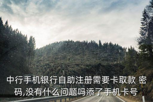 中行手機(jī)銀行自助注冊(cè)需要卡取款 密碼,沒(méi)有什么問(wèn)題嗎添了手機(jī)卡號(hào)