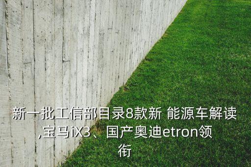 新一批工信部目錄8款新 能源車(chē)解讀,寶馬iX3、國(guó)產(chǎn)奧迪etron領(lǐng)銜