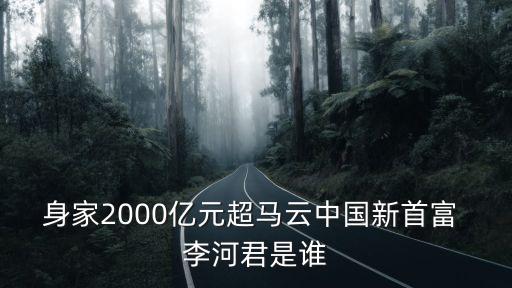 身家2000億元超馬云中國(guó)新首富 李河君是誰(shuí)