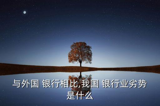 與外國 銀行相比,我國 銀行業(yè)劣勢(shì)是什么