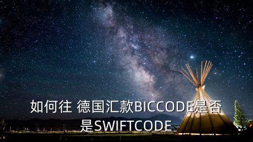 如何往 德國(guó)匯款BICCODE是否是SWIFTCODE