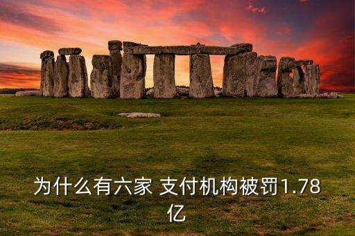 為什么有六家 支付機構被罰1.78億