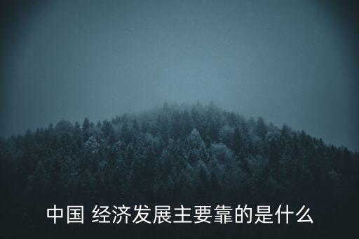 中國 經(jīng)濟發(fā)展主要靠的是什么