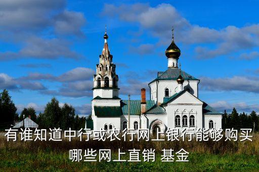 有誰(shuí)知道中行或農(nóng)行網(wǎng)上銀行能夠購(gòu)買(mǎi)哪些網(wǎng)上直銷(xiāo) 基金