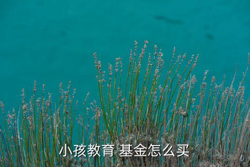 小孩教育 基金怎么買