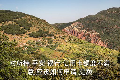 對所持 平安 銀行 信用卡額度不滿意,應該如何申請 提額