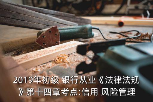 2019年初級 銀行從業(yè)《法律法規(guī)》第十四章考點:信用 風(fēng)險管理