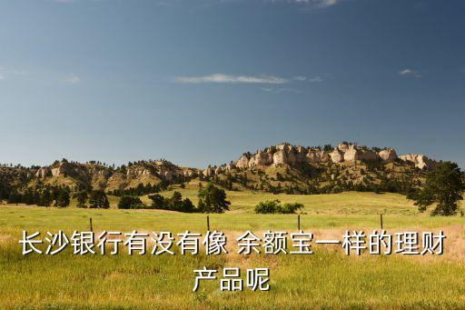 長(zhǎng)沙銀行有沒(méi)有像 余額寶一樣的理財(cái)產(chǎn)品呢