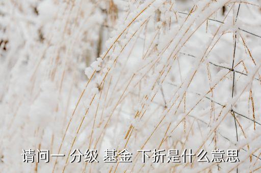 請(qǐng)問(wèn)一 分級(jí) 基金 下折是什么意思