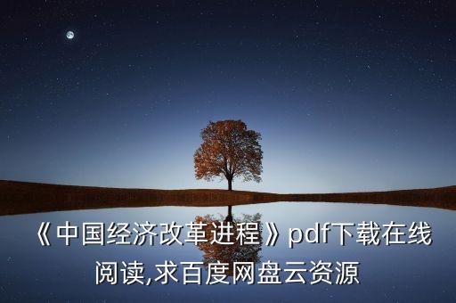 《中國經(jīng)濟(jì)改革進(jìn)程》pdf下載在線閱讀,求百度網(wǎng)盤云資源