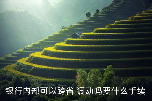 銀行內部可以跨省 調動嗎要什么手續(xù)