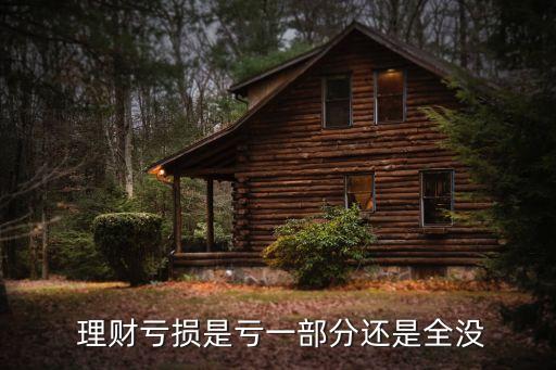  理財(cái)虧損是虧一部分還是全沒(méi)