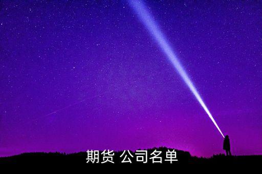  期貨 公司名單