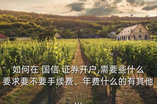如何在 國信 證券開戶,需要些什么要求要不要手續(xù)費(fèi)、年費(fèi)什么的有其他...