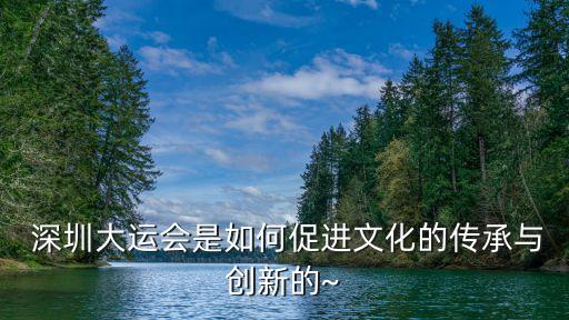  深圳大運會是如何促進文化的傳承與創(chuàng)新的~