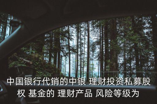 中國銀行代銷的中銀 理財投資私募股權(quán) 基金的 理財產(chǎn)品 風(fēng)險等級為