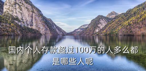 國(guó)內(nèi)個(gè)人存款超過(guò)100萬(wàn)的人多么都是哪些人呢