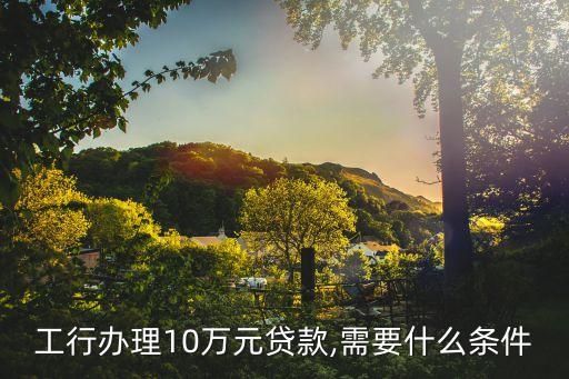工行辦理10萬(wàn)元貸款,需要什么條件
