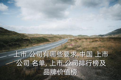  上市 公司有哪些要求,中國(guó) 上市 公司 名單, 上市 公司排行榜及品牌價(jià)值榜