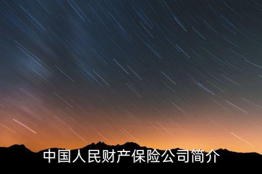 中國人民財(cái)產(chǎn)保險(xiǎn)公司簡(jiǎn)介