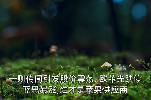 一則傳聞引發(fā)股價(jià)震蕩, 歐菲光跌停藍(lán)思暴漲,誰(shuí)才是蘋果供應(yīng)商