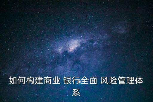 如何構(gòu)建商業(yè) 銀行全面 風險管理體系