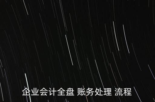 企業(yè)會計全盤 賬務處理 流程