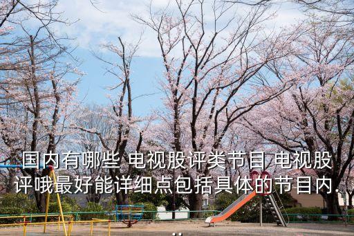 國(guó)內(nèi)有哪些 電視股評(píng)類(lèi)節(jié)目 電視股評(píng)哦最好能詳細(xì)點(diǎn)包括具體的節(jié)目?jī)?nèi)...