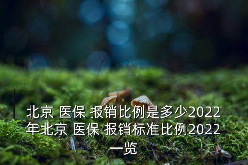 北京 醫(yī)保 報銷比例是多少2022年北京 醫(yī)保 報銷標(biāo)準(zhǔn)比例2022一覽