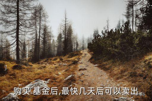 購(gòu)買 基金后,最快幾天后可以賣出