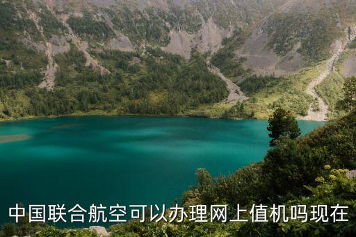 中國聯(lián)合航空可以辦理網(wǎng)上值機(jī)嗎現(xiàn)在