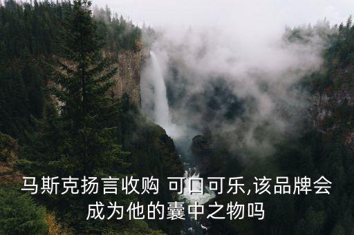 馬斯克揚言收購 可口可樂,該品牌會成為他的囊中之物嗎