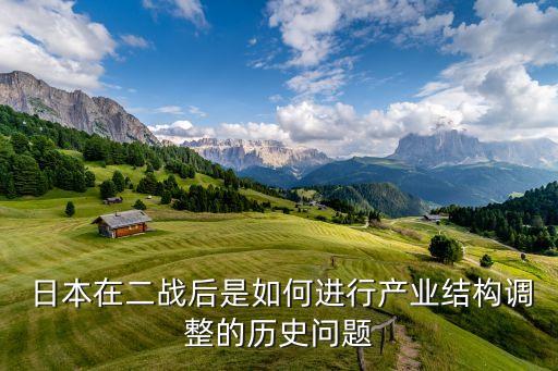  日本在二戰(zhàn)后是如何進行產(chǎn)業(yè)結構調(diào)整的歷史問題