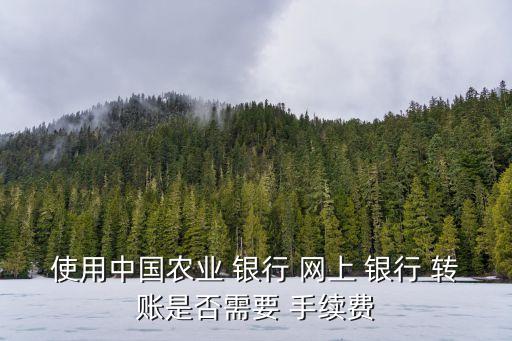 銀行網(wǎng)上轉賬手續(xù)費,銀行之間轉賬需要手續(xù)費嗎?