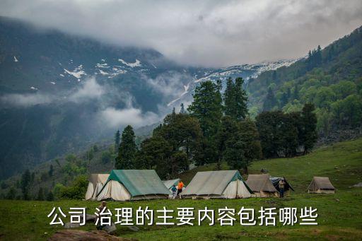  公司 治理的主要內容包括哪些